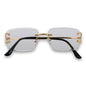 Clear Lens Diamond-Cut Sunglasses - ASG-469
