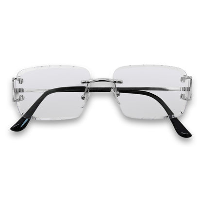 Clear Lens Diamond-Cut Sunglasses - ASG-469