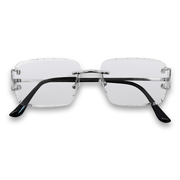Clear Lens Diamond-Cut Sunglasses - ASG-469