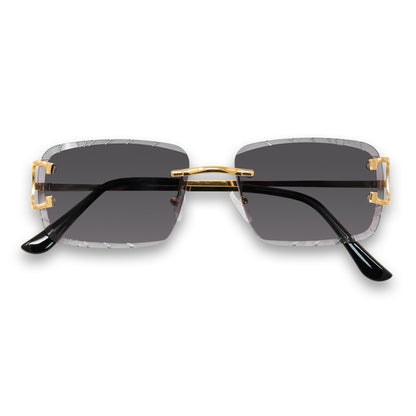 Smoke Gradient Lens Diamond-Cut Sunglasses - ASG-467