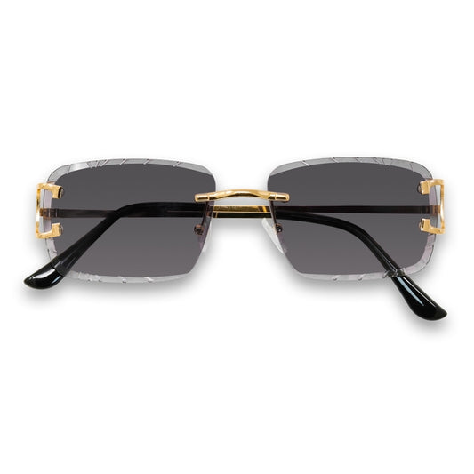 Smoke Gradient Lens Diamond-Cut Sunglasses - ASG-467