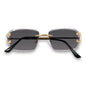 Smoke Gradient Lens Diamond-Cut Sunglasses - ASG-467