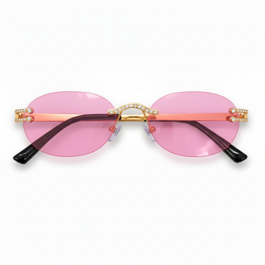 Pink Gradient Lens Ice Sunglasses - ASG-424