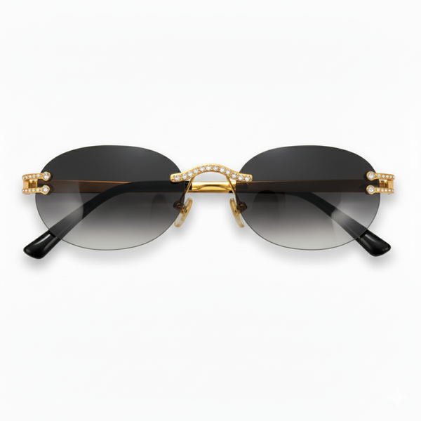 Smoke Gradient Lens Ice Sunglasses - ASG-420