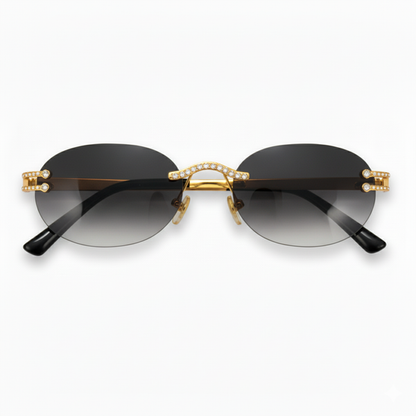 Smoke Gradient Lens Ice Sunglasses - ASG-420