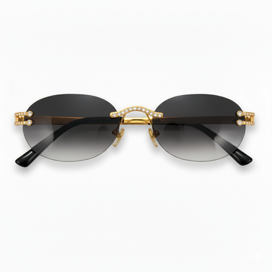 Smoke Gradient Lens Ice Sunglasses - ASG-420