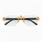Clear Lens with Black Temple Triple Cross Sunglasses - ASG-132