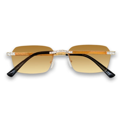 Brown Gradient Lens Ice Sunglasses - ASG-484