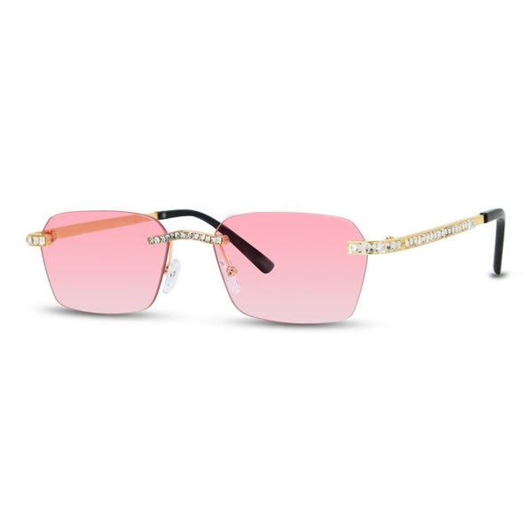 Pink Gradient Lens Ice Sunglasses - ASG-485