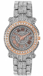 Ladies Iced-Out 35mm Metal Band Watch - 7341L-MB