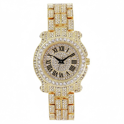 Ladies Iced-Out 35mm Metal Band Watch - 7341L-MB