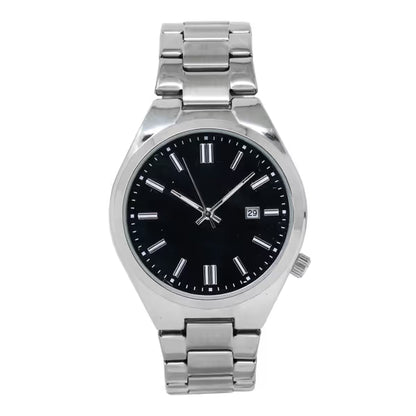 Stainless Steel Round Watch - 10029A-MB