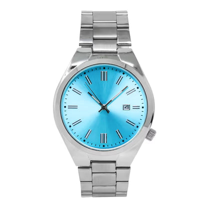 Stainless Steel Round Watch - 10029A-MB
