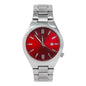 Stainless Steel Round Watch - 10029A-MB