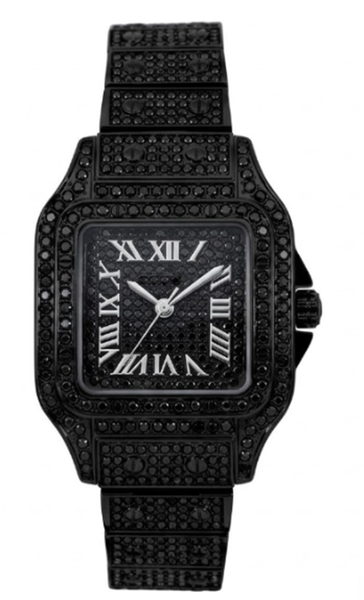 Ladies Iced-Out 34mm Metal Band Watch - 9204L-MB