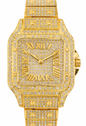 Ladies Iced-Out 34mm Metal Band Watch - 9204L-MB