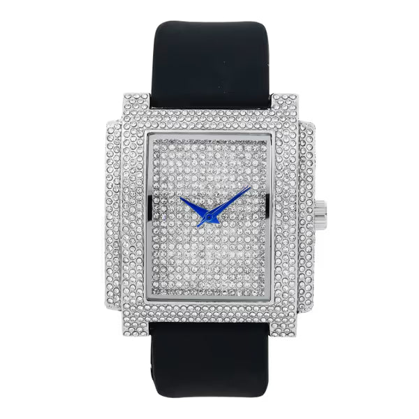 Urban Iced-Out Chandelier Silicon Band Watch - 10340-MB