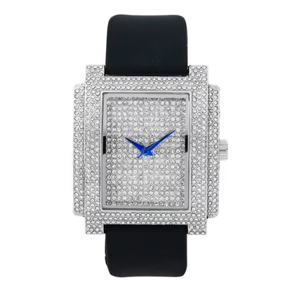 Urban Iced-Out Chandelier Silicon Band Watch - 10340-MB