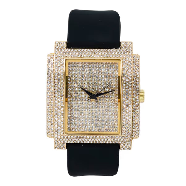 Urban Iced-Out Chandelier Silicon Band Watch - 10340-MB