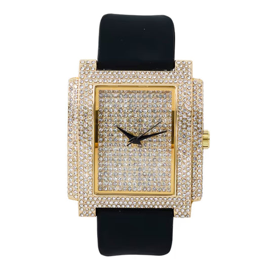 Urban Iced-Out Chandelier Silicon Band Watch - 10340-MB