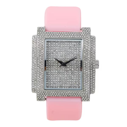 Urban Iced-Out Chandelier Silicon Band Watch - 10340-MB