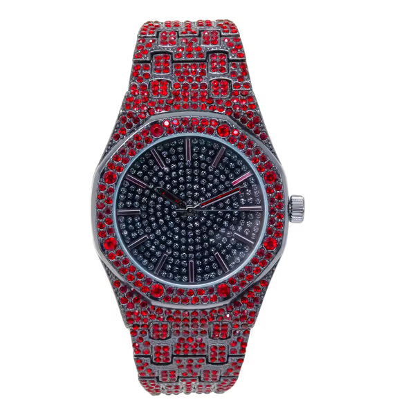 Urban Iced Out 42mm Metal Band Watch - 8651-MB