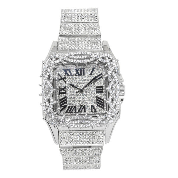 Urban Square Metal Band Watch - 10178B-MB