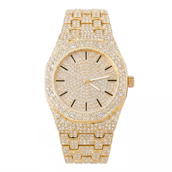 Urban Iced Out 42mm Metal Band Watch - 8651-MB