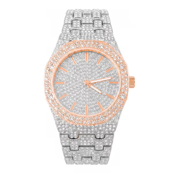 Urban Iced Out 42mm Metal Band Watch - 8651-MB