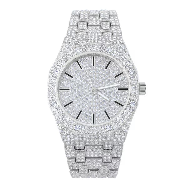 Urban Iced Out 42mm Metal Band Watch - 8651-MB