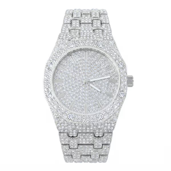 Urban Iced Out 42mm Metal Band Watch - 8651-MB