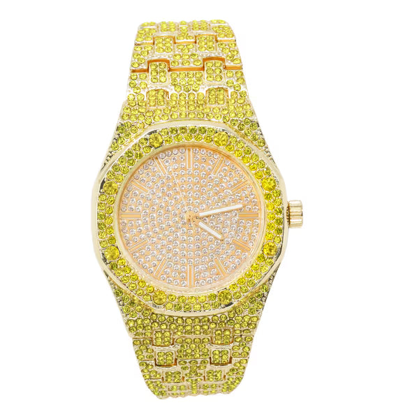 Urban Iced Out 42mm Metal Band Watch - 8651-MB