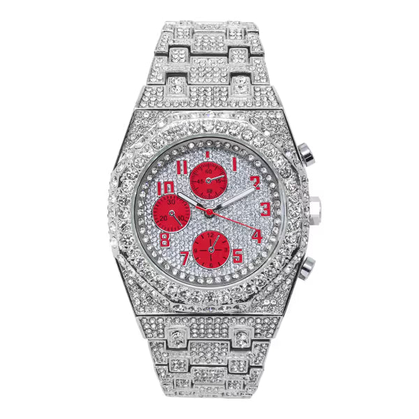 Urban Iced Out Metal Band Watch - 10030-MB