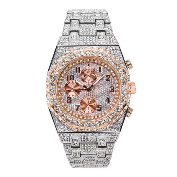 Urban Iced Out Metal Band Watch - 10030-MB