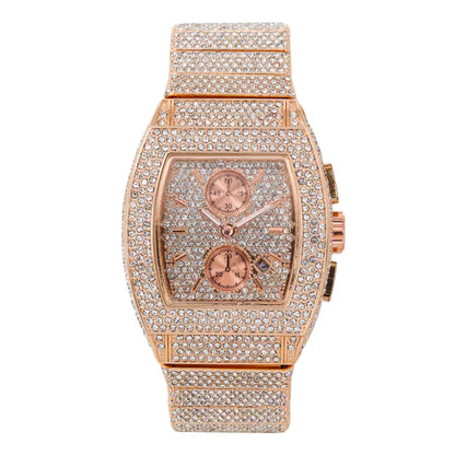 Urban Iced-Out Chandelier Metal Band Watch - 10036B-MB