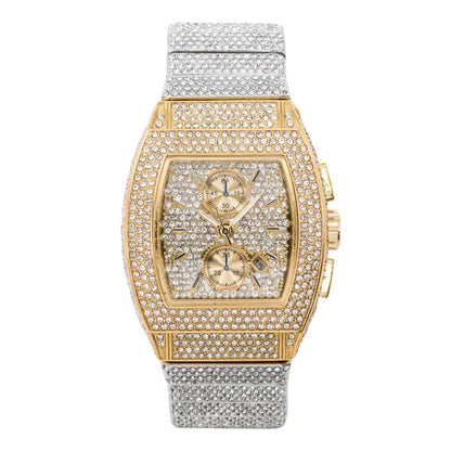 Urban Iced-Out Chandelier Metal Band Watch - 10036B-MB