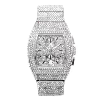 Urban Iced-Out Chandelier Metal Band Watch - 10036B-MB