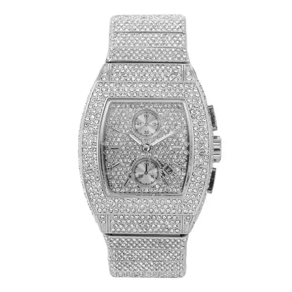Urban Iced-Out Chandelier Metal Band Watch - 10036B-MB