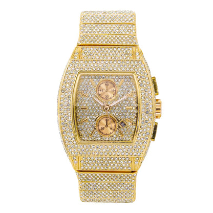 Urban Iced-Out Chandelier Metal Band Watch - 10036B-MB
