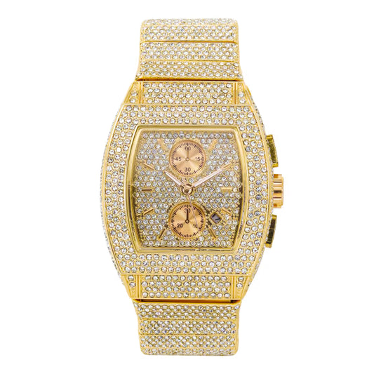 Urban Iced-Out Chandelier Metal Band Watch - 10036B-MB