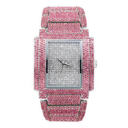 Urban Iced-Out Chandelier Metal Band Watch - 10339-MB