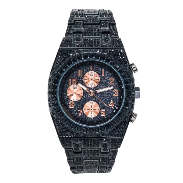 Urban Iced Out Metal Band Watch - 10030-MB