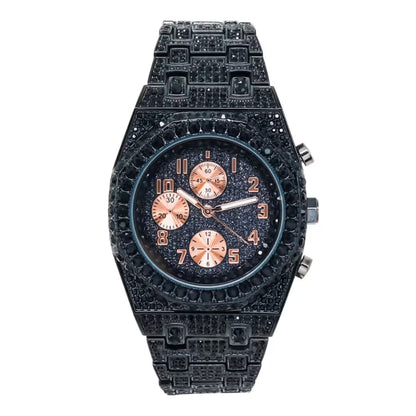 Urban Iced Out Metal Band Watch - 10030-MB