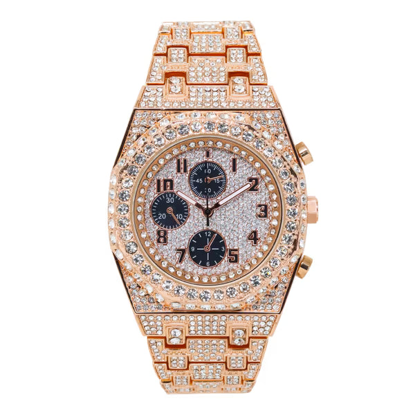 Urban Iced Out Metal Band Watch - 10030-MB
