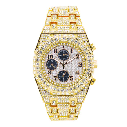Urban Iced Out Metal Band Watch - 10030-MB