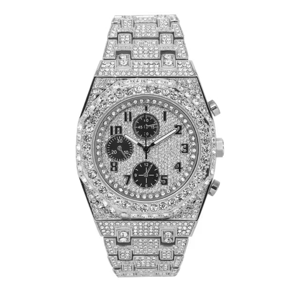 Urban Iced Out Metal Band Watch - 10030-MB
