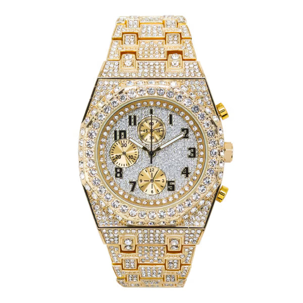 Urban Iced Out Metal Band Watch - 10030-MB