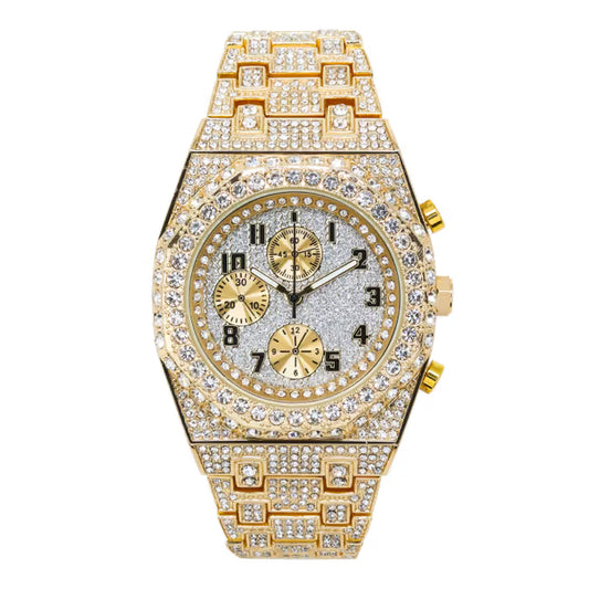 Urban Iced Out Metal Band Watch - 10030-MB
