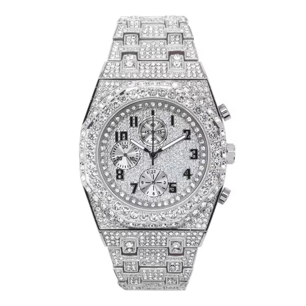 Urban Iced Out Metal Band Watch - 10030-MB