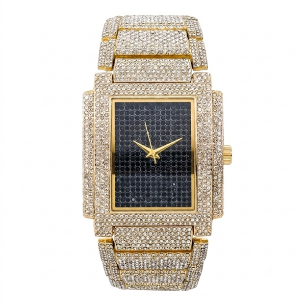 Urban Iced-Out Chandelier Metal Band Watch - 10339-MB